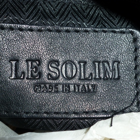 Le Solim Studded Black Leather Satchel - Picture 4 of 7